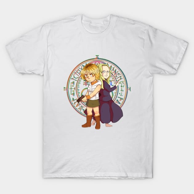 Heather and Claudia Sh3 T-Shirt by Beansprout Doodles